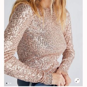 Free people, gold rush, long sleeved, shirt